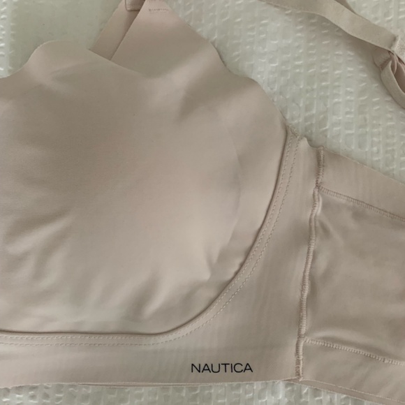 2 pack - NAUTICA Convertible Laser Cut Lounge Bras - Size L.  Blue and Blush - Picture 9 of 9